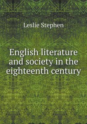 English literature and society in the eighteent... 5518792190 Book Cover