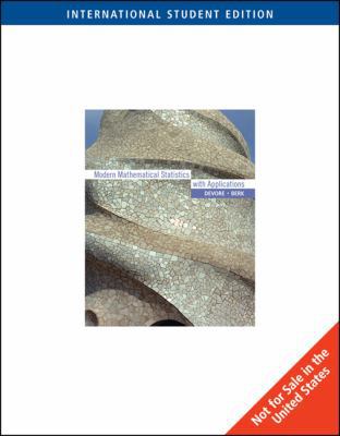 Modern Mathematical Statistics with Applications 0495118605 Book Cover