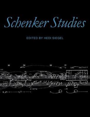 Schenker Studies 0521106869 Book Cover