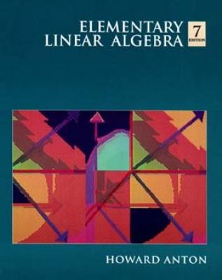 Elementary Linear Algebra 0471587427 Book Cover