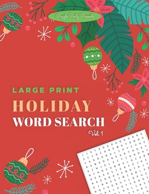 Puzzle Party Presents: LARGE PRINT Holiday Word... [Large Print] 1671523288 Book Cover