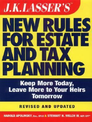 J.K. Lasser's New Rules for Estate and Tax Plan... [Large Print] 0786285621 Book Cover
