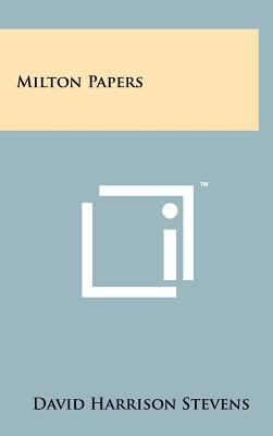 Milton Papers 1258108879 Book Cover