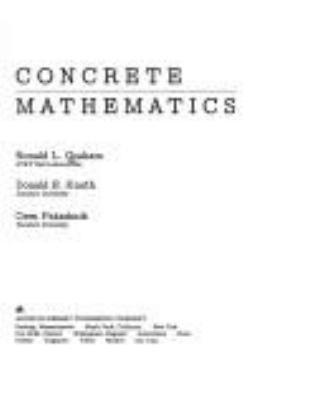 Concrete Mathematics: A Foundation for Computer... 0201142368 Book Cover
