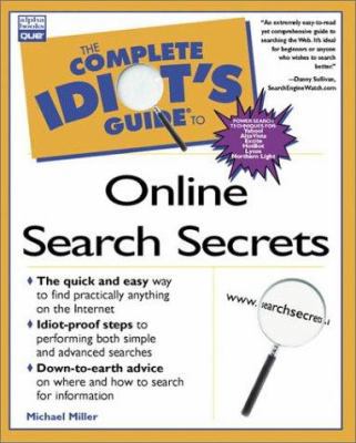 Complete Idiot's Guide to Online Search Secret ... 0789720426 Book Cover
