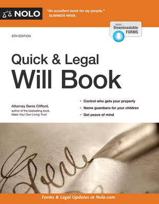 Quick & Legal Will Book 1413324037 Book Cover