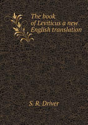 The book of Leviticus a new English translation 5518617690 Book Cover