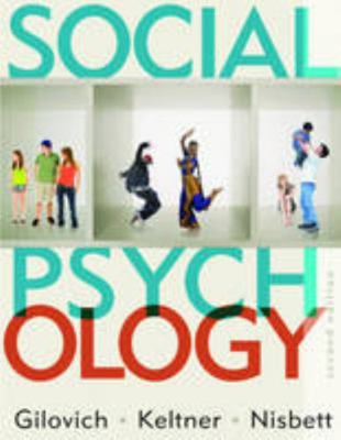 Social Psychology 0393180425 Book Cover