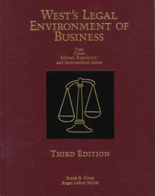 West S Legal Environment of Business: Text, Cas... 0538879653 Book Cover