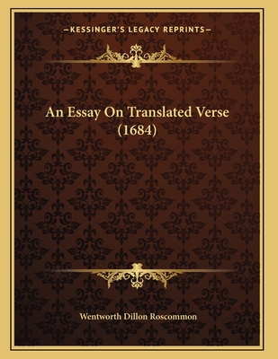 An Essay On Translated Verse (1684) 1166145158 Book Cover