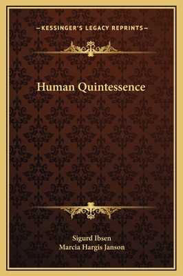 Human Quintessence 1169317634 Book Cover