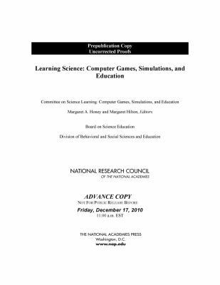 Learning Science Through Computer Games and Sim... 0309185238 Book Cover