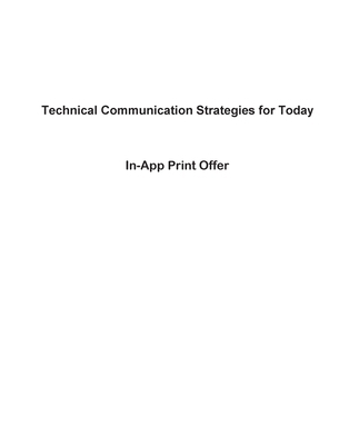 Technical Communication Strategies for Today --... 0134434021 Book Cover