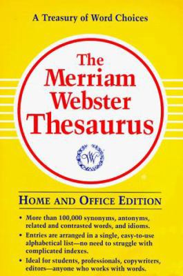 The Merriam-Webster Thesaurus 0877796076 Book Cover