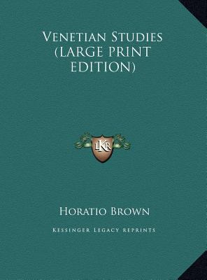Venetian Studies [Large Print] 1169872840 Book Cover