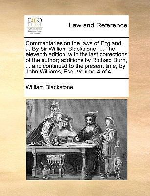 Commentaries on the laws of England. ... By Sir... 1170022537 Book Cover