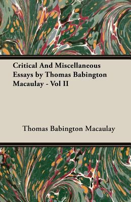 Critical and Miscellaneous Essays by Thomas Bab... 1408600161 Book Cover