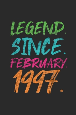 Legend Since February 1997: Birthday Gift and Anniversary Gift for Wife Women And Men - Graph Paper Journal (6" X 9" - 120 Pages/ 5 Squares per inch)