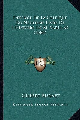 Defence De La Critique Du Neufieme Livre De L'H... 1165906309 Book Cover