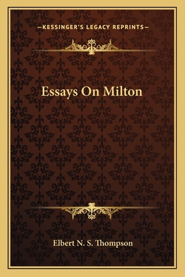 Essays On Milton 1162743182 Book Cover