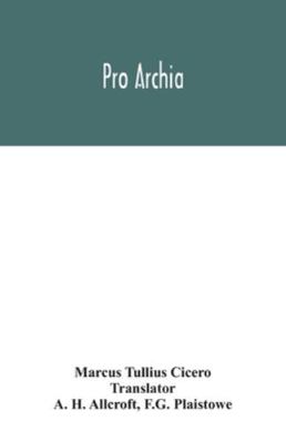 Pro Archia 9354042279 Book Cover