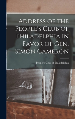 Address of the People's Club of Philadelphia in... 1018955054 Book Cover