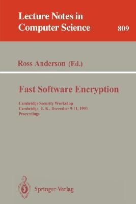 Fast Software Encryption: Cambridge Security Wo... 3540581081 Book Cover