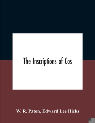 The Inscriptions Of Cos 9354185703 Book Cover