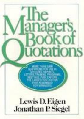 The Manager's Book of Quotations 0814477763 Book Cover