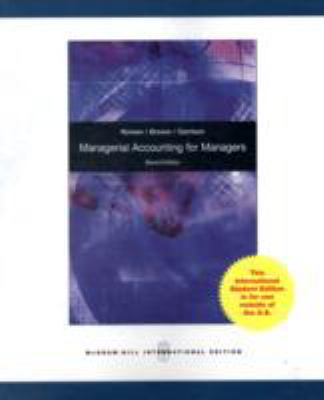 Managerial Accounting for Managers 0071221085 Book Cover