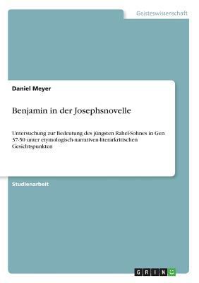 Benjamin in der Josephsnovelle: Untersuchung zu... [German] 3668504202 Book Cover