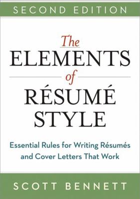 The Elements of Resume Style Softcover 0814433936 Book Cover