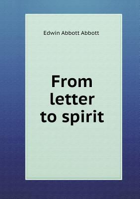 From letter to spirit 5518820682 Book Cover