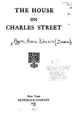 The House on Charles Street 1530675758 Book Cover