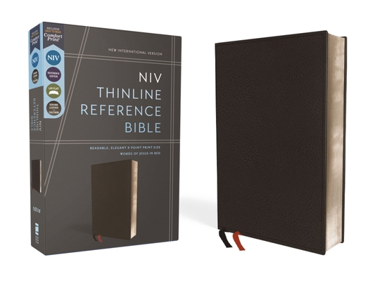 NIV, Thinline Reference Bible, Premium Bonded L... 0310449715 Book Cover