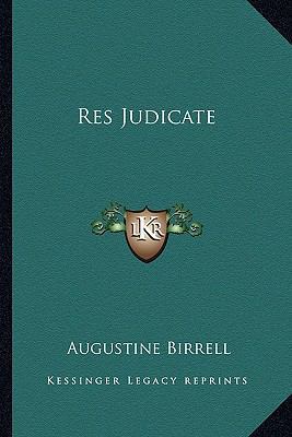 Res Judicate [Latin] 1162945702 Book Cover