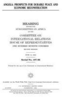 Angola, prospects for durable peace and economi... 1983570206 Book Cover