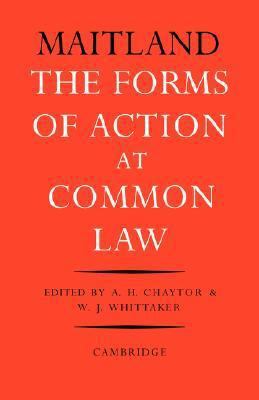The Forms of Action at Common Law: A Course of ... B01E20PUZI Book Cover