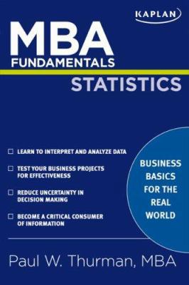 MBA Fundamentals Statistics 1427796599 Book Cover