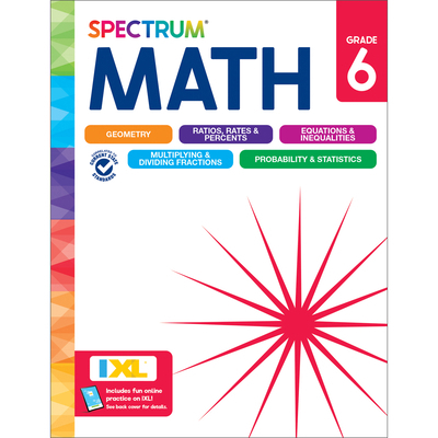 Spectrum Math Workbook, Grade 6 1483871495 Book Cover