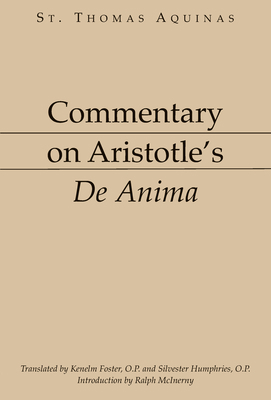 Commentary on Aristotle's de Anima 188335711X Book Cover