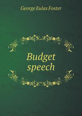 Budget speech 5519012342 Book Cover