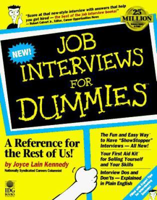 Job Interviews for Dummies 1568848595 Book Cover