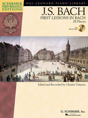 First Lessons in Bach 28 Pieces Book/Online Aud... 1423446720 Book Cover