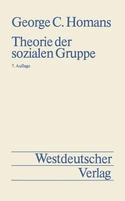 Theorie Der Sozialen Gruppe [German] 3531111582 Book Cover