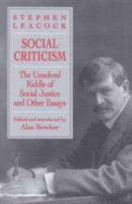 Social Criticism: The Unsolved Riddle of Social... 0802077994 Book Cover