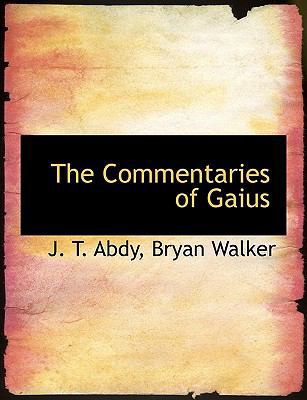 The Commentaries of Gaius 1140098802 Book Cover