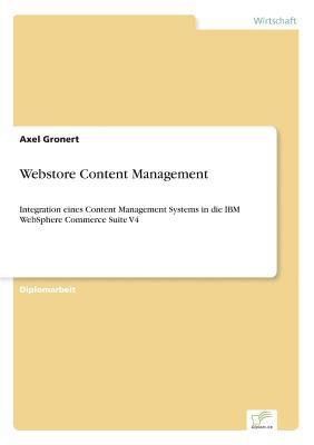 Webstore Content Management: Integration eines ... [German] 3838629892 Book Cover