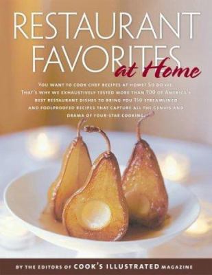 Restaurant Favorites at Home 0936184671 Book Cover