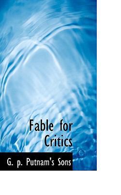Fable for Critics 111084736X Book Cover